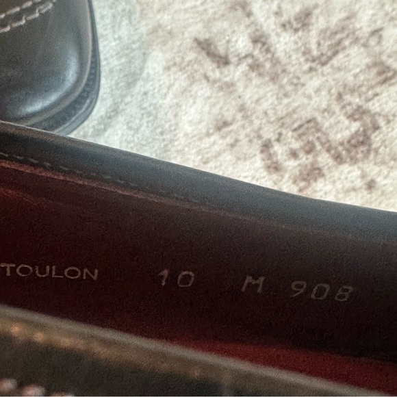 Mezlan Toulon Black Leather Slip-on Dress Shoes Loafers Men’s Sz 10 - Picture 6 of 9